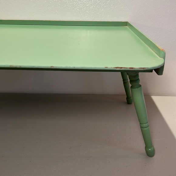 VTG 1940’s TV BED BREAKFAST TRAY 20”x 15”x 8.5” Folding Wood~The Golden Rule~USA - Picture 6 of 15